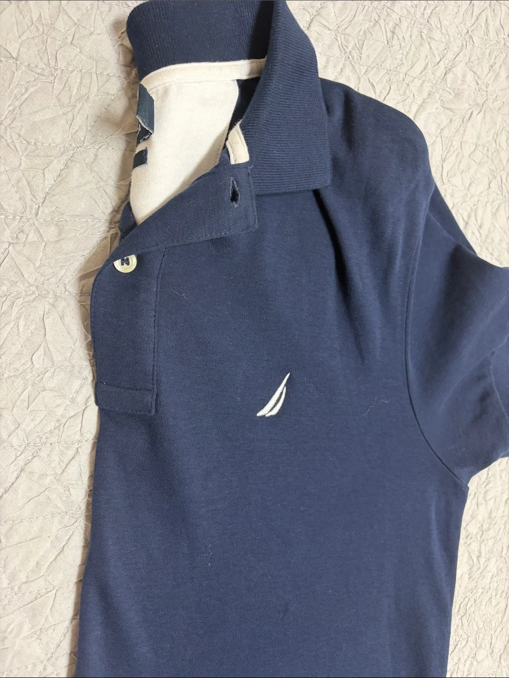 Nautica Men's Navy Polo with White Sail Emblem